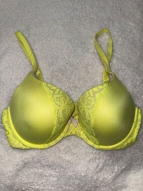Victoria's Secret Neon Yellow Lace T-Shirt Bra